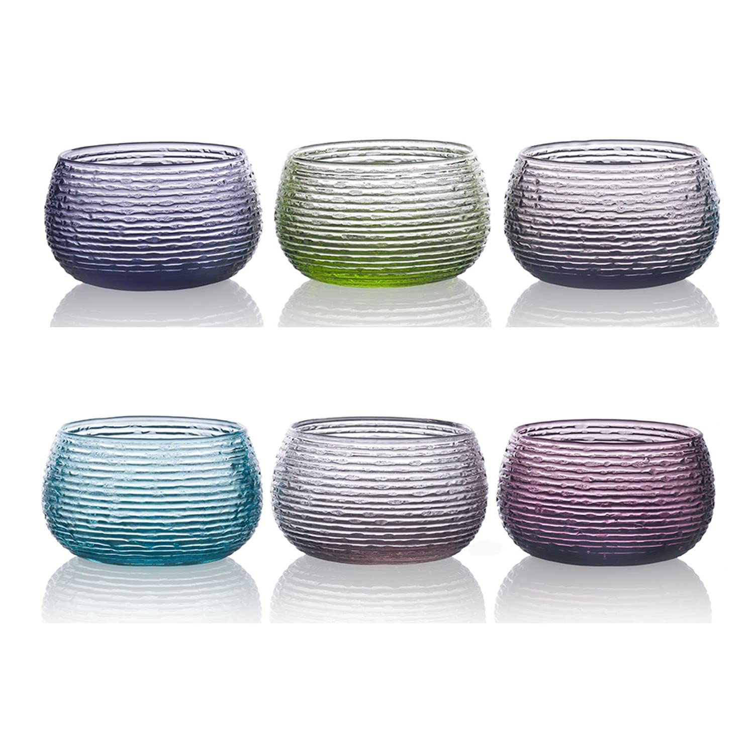 IVV GlasswareGlassmakers Italia Multicolor Set 6 Individual Bowl Inch 4.1 Assorted Colour