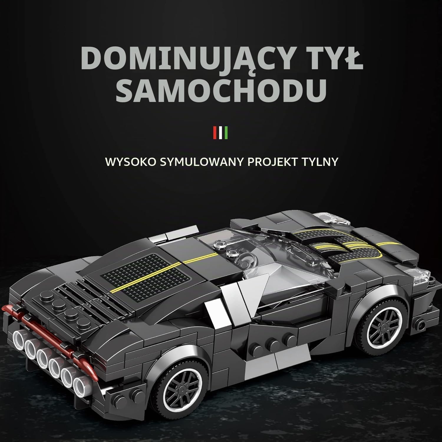 Reobrix Technik 682 zabawkowy zestaw klocków zaciskowych, zestaw do budowy modelu samochodu, samochodu wyścigowego, super samochodu dla dzieci i dorosłych, kolekcja 2024, kompatybilny z Lego (476