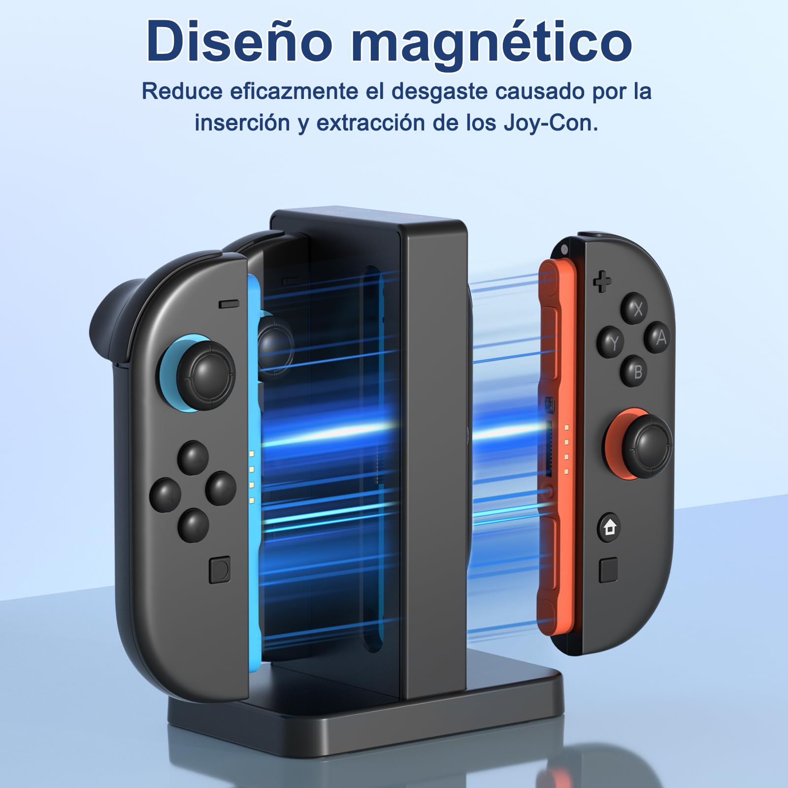 Base de Carga para Switch 2, [Versión 2025] Diyife 4 en 1 Cargador para Nintendo Switch 2, Joy-con Chargers Dock, Cargador del Controlador, Base de Carga para Joycon con Indicador LED y Puerto USB-C
