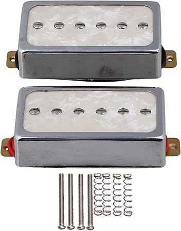 Yibuy 2個入れ 70x38x18mm ベージュパール シングルコイルピックアップ ピックアップブリッジネックセット