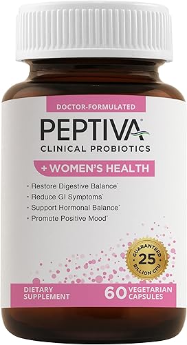 Miniatura 2 de Peptiva Probióticos para la salud de la mujer - Probióticos y apoyo digestivo para mujeres, 25 mil millones de UFC, probiótico multicepa,