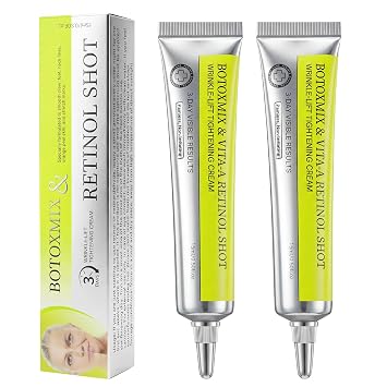 Vita-A Retinol Shot Wrinkle-Lift Tightening Cream, High-Strength Retinoid for Anti-Aging, Anti Wrinkle Cream - Natural Pore Minimizer, Wrinkles & Fine Lines for All Skin 2 Bottle