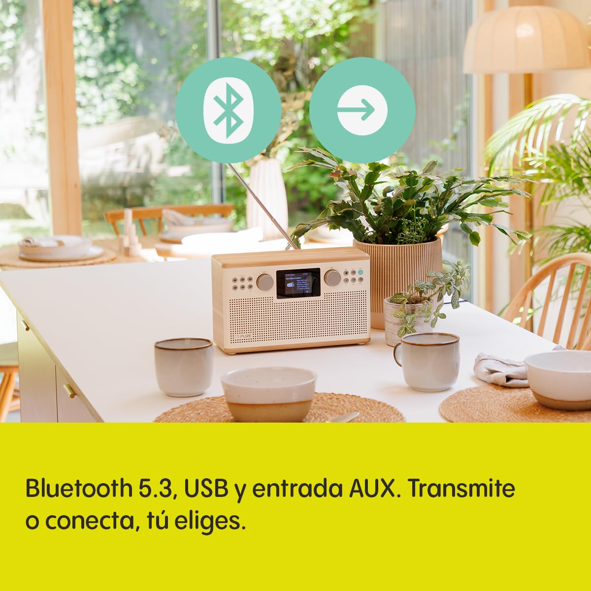 Pure Classic H6 Digitalradio Wei? DAB+ FM Internet-Radio Bluetooth 30W RMS