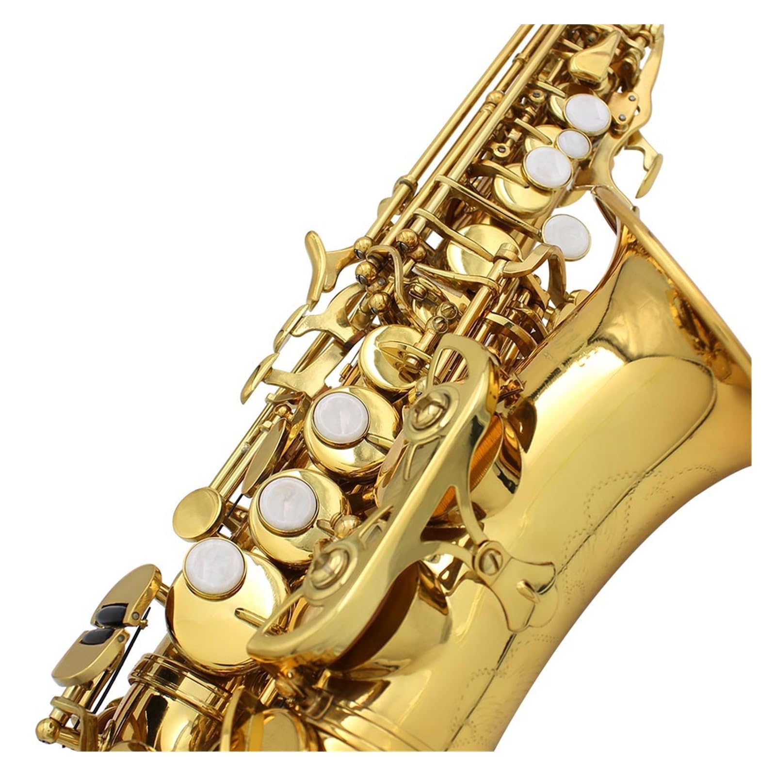 BABYCE Principianti Sassofono Sassofono Soprano Dorato B Flat Sax Soprano Strumento A Fiato Sax Parte per Studenti Principianti