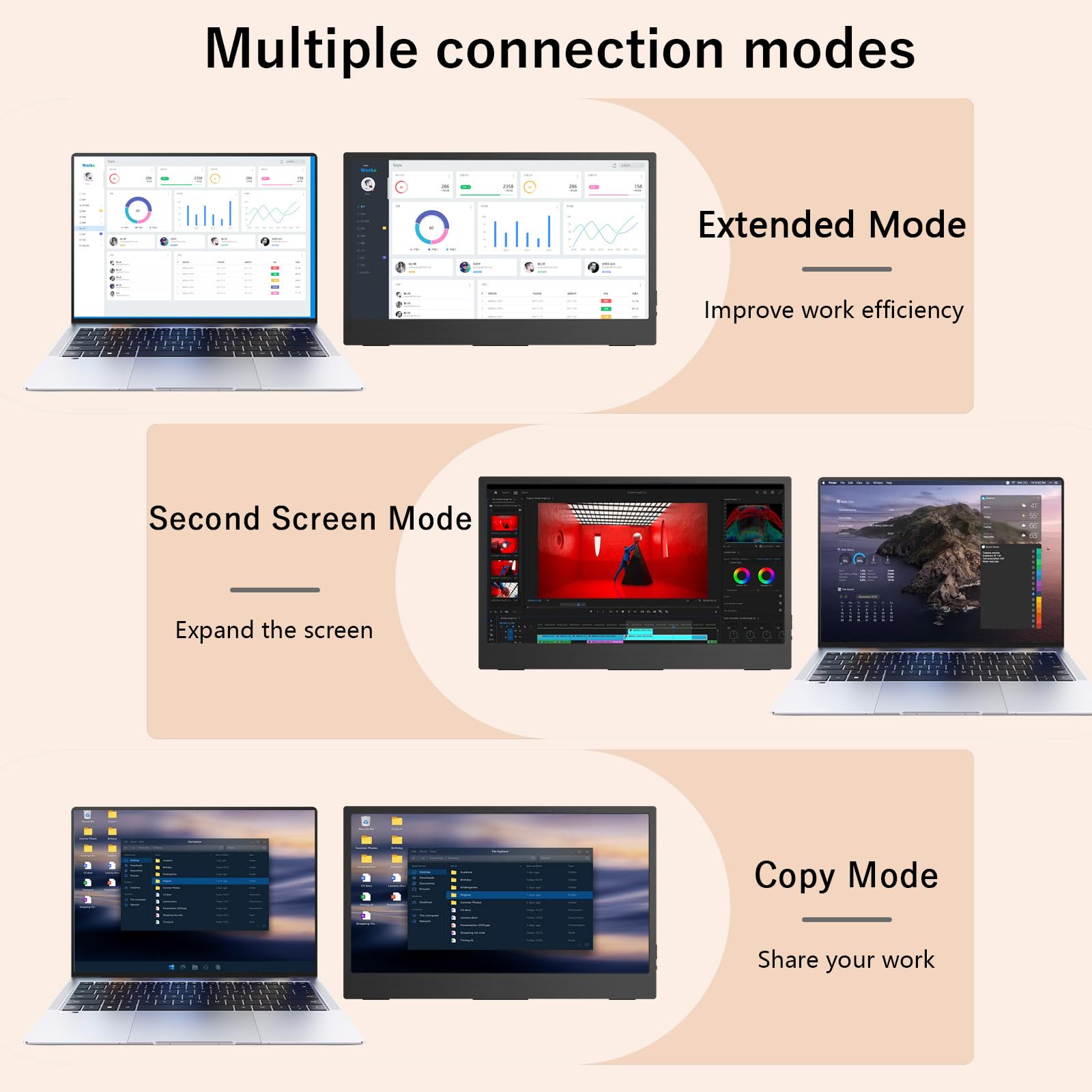 Amazon.co.jp: 15.6インチポータブルモニタータッチスクリーン、1080P