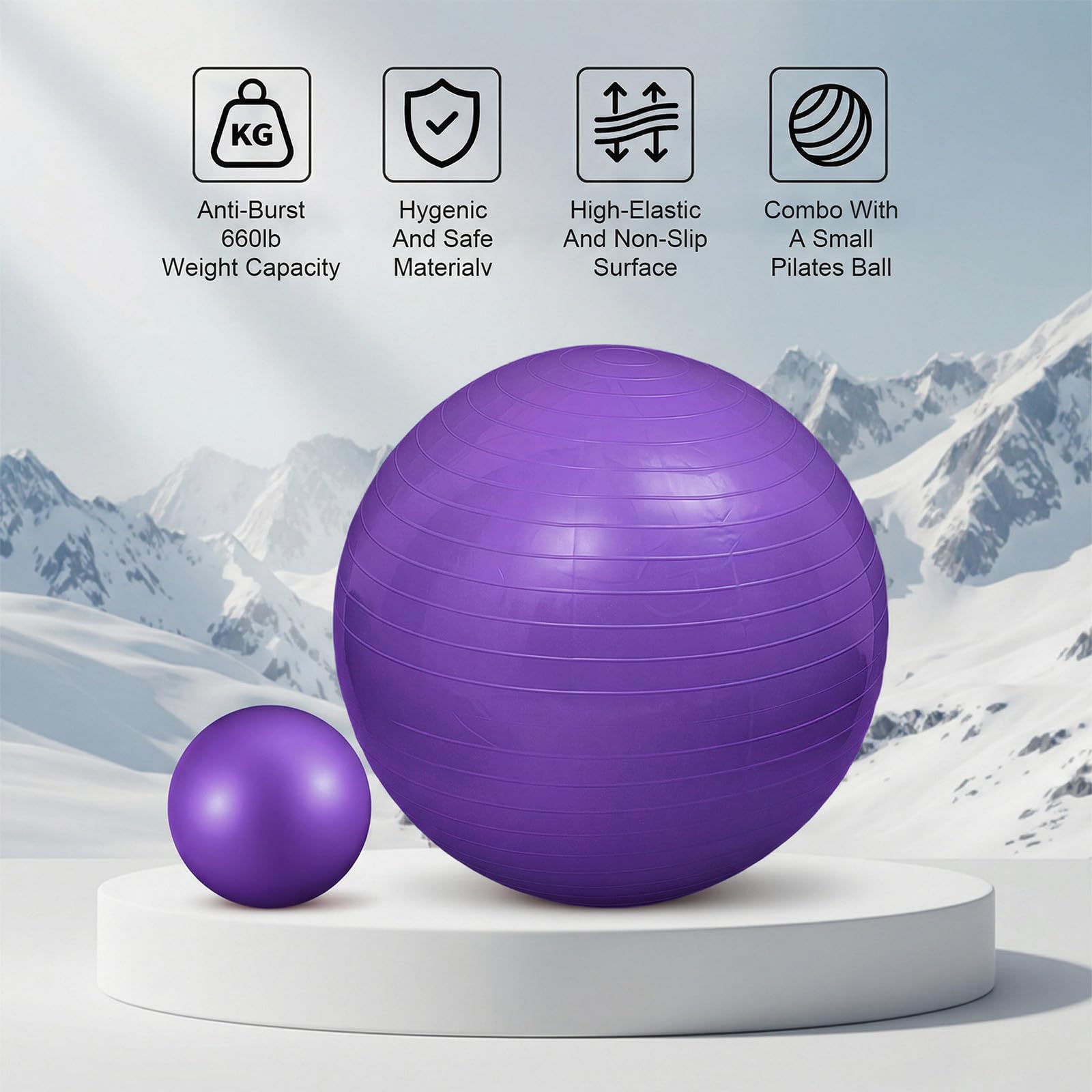 Yoga Balls for Exercise & Balance -4