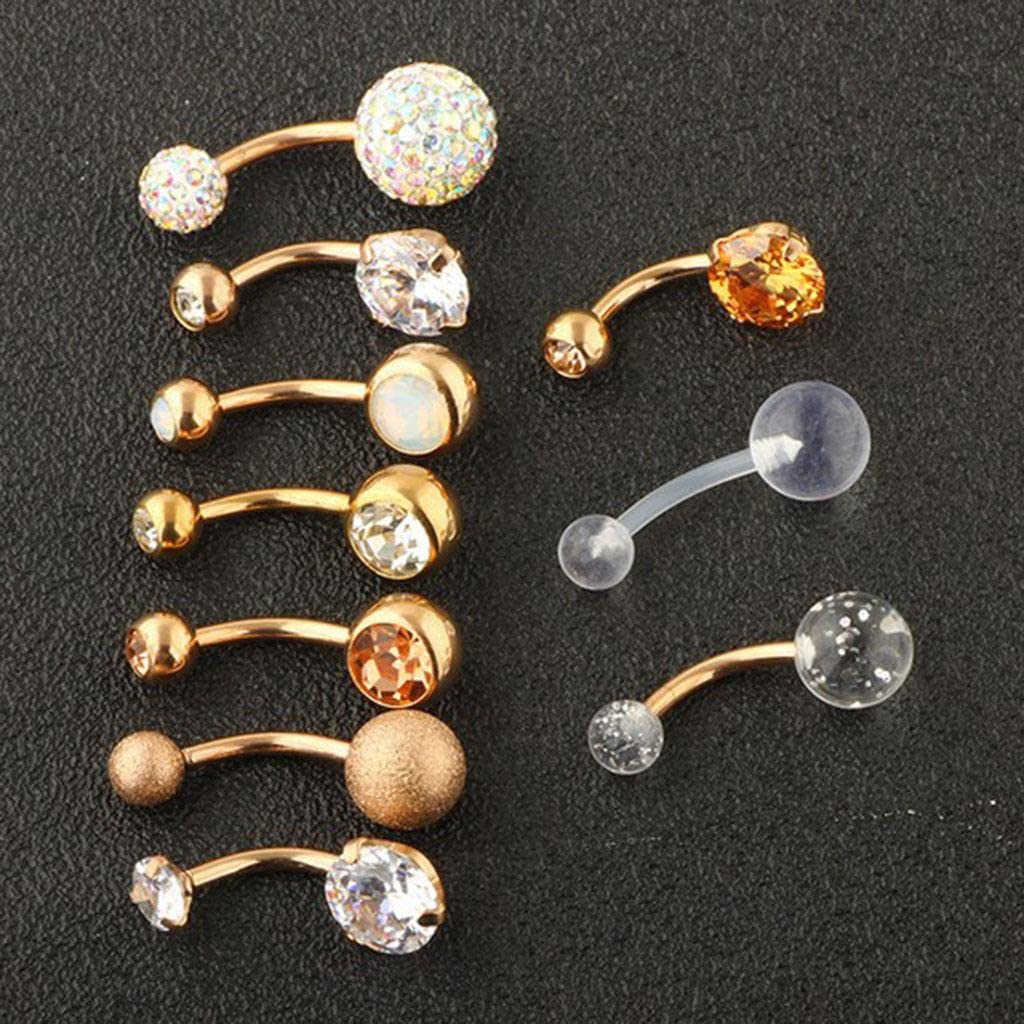 10 szt. zestaw kolczyków do ciała labret język brwi sztanga mieszanka biżuterii srebrna