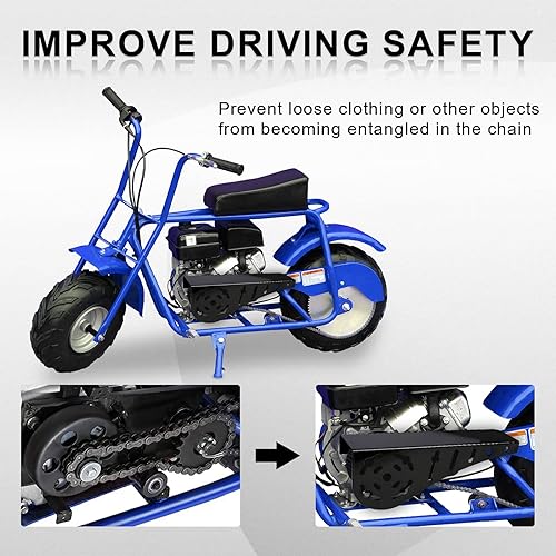 Miniatura 3 de Cubierta protectora de cadena para la mayoría de las mini bicicletas, compatible con motores Predator 5-7HP 196cc 212cc 201cc compatible con motores