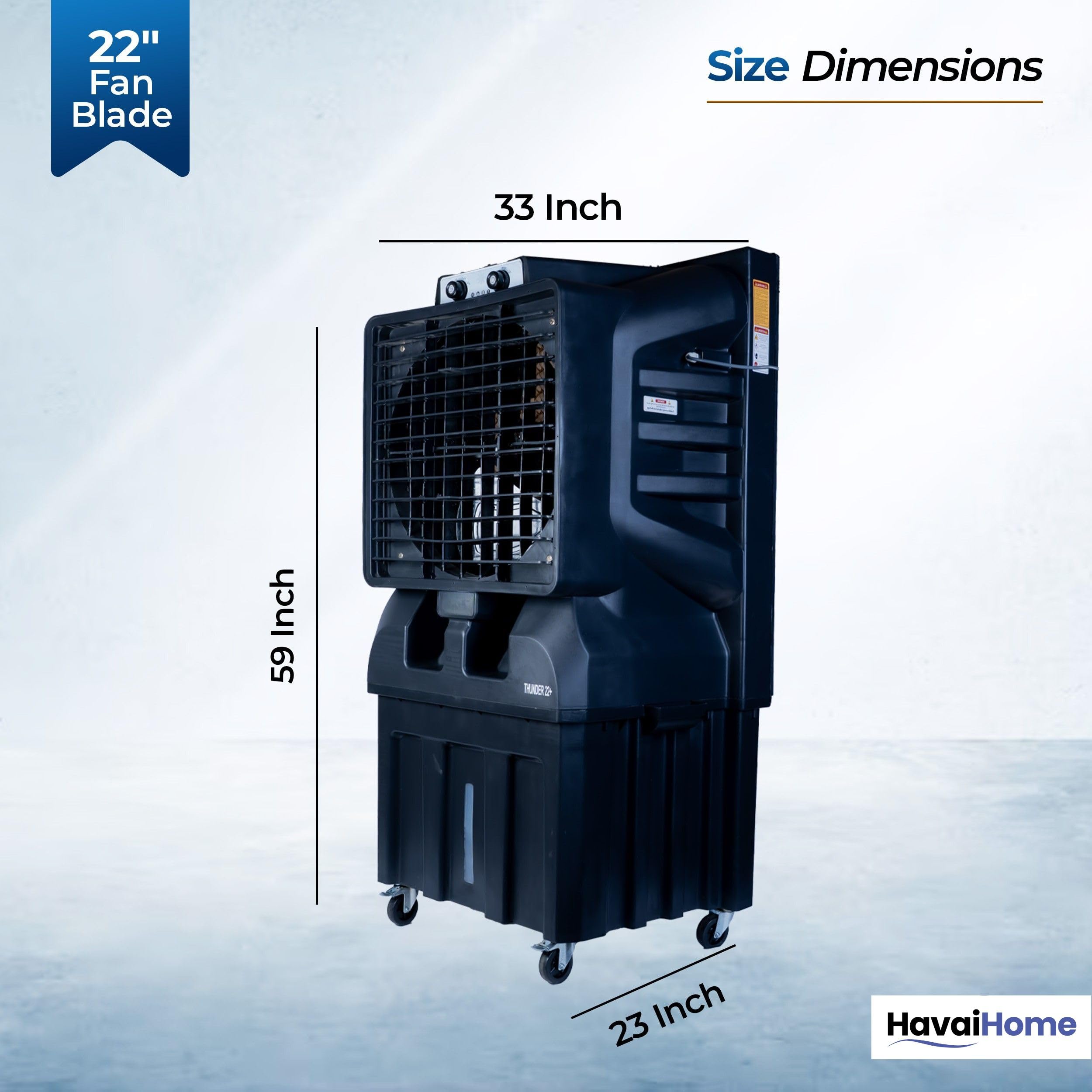 Havai Thunder 22+ Desert Cooler, 22 Inch Aluminium Blade 4
