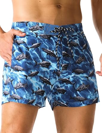 unitop Mens Swimming Shorts Slim Fit Lightweight Board Shorts