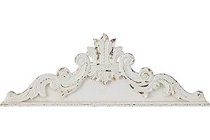 Deco 79 Wood Floral Home Wall Decor Carved Arabesque Wall Sculpture