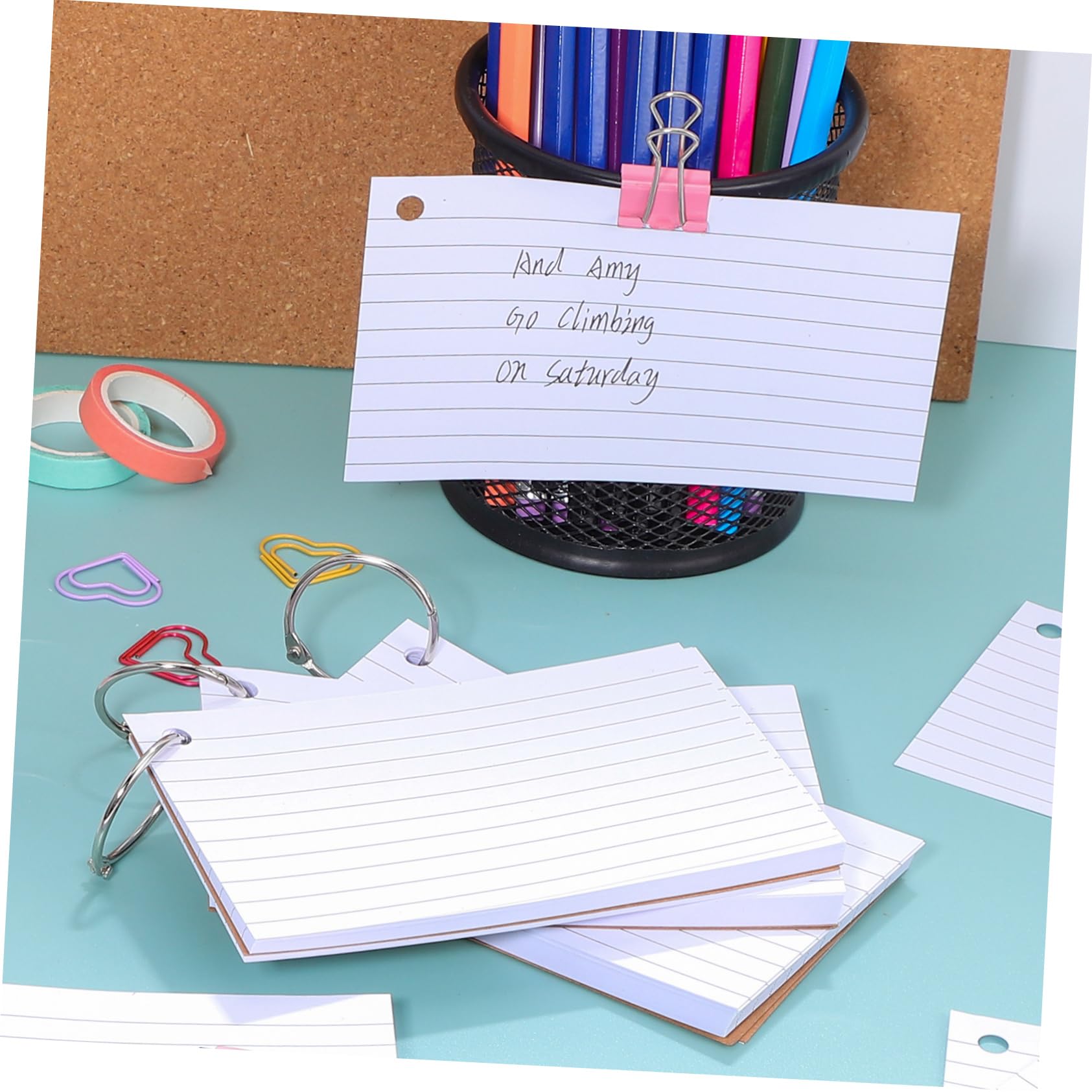 SHINEOFI 20stücke Teiliges Liniert Karteikarten Mit Doppelseitig Für Vokabeln Und Notizen Praktische Flashcards Für Effektives Lernen Und Studieren Und Tragbar
