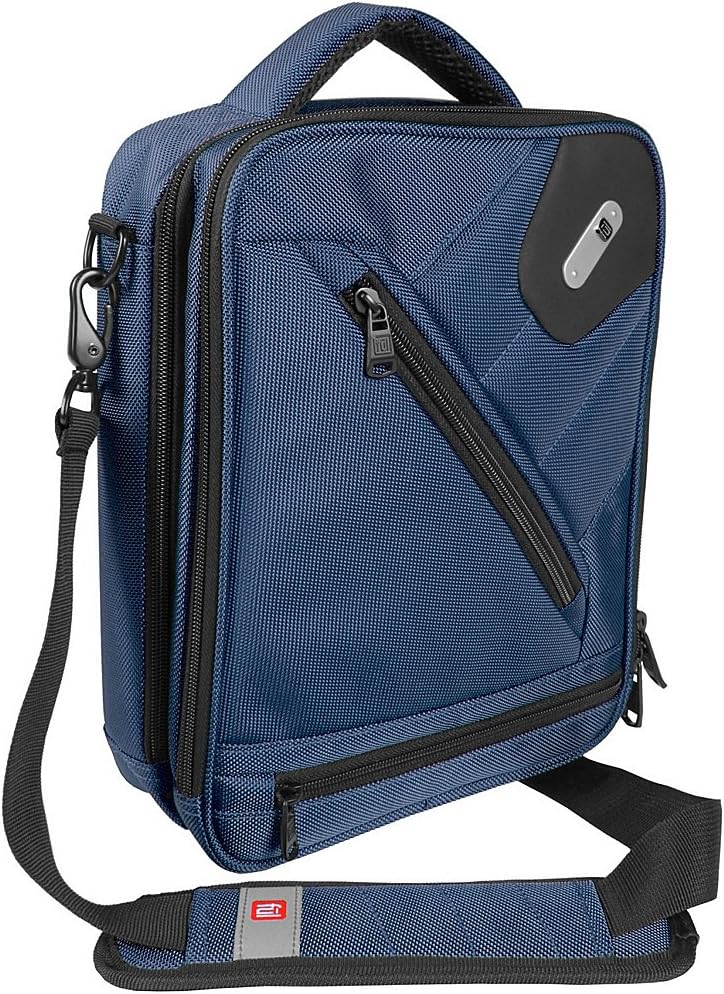 Ful Sidecar Shoulder Messenger Bag, Front 10in x 8.25in Tablet/E-reader Compartment, Navy, Unisex