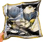 Écharpe carrée large 35" Fashion Echarpes Soie Feeling Coiffure Echarpe Hairscarf BA16