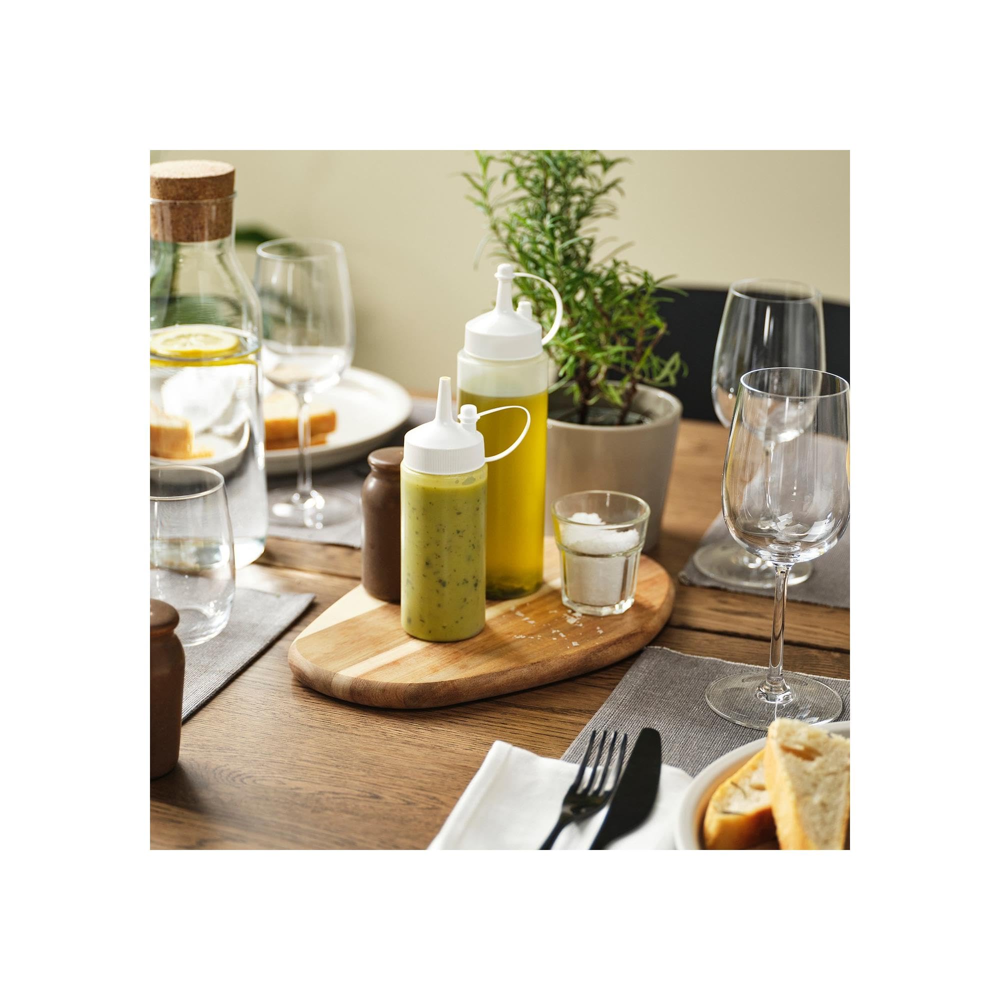 IKEA GRILLTIDER sos şişesi, beyaz-şeffaf, 200 ml *2 ADET*