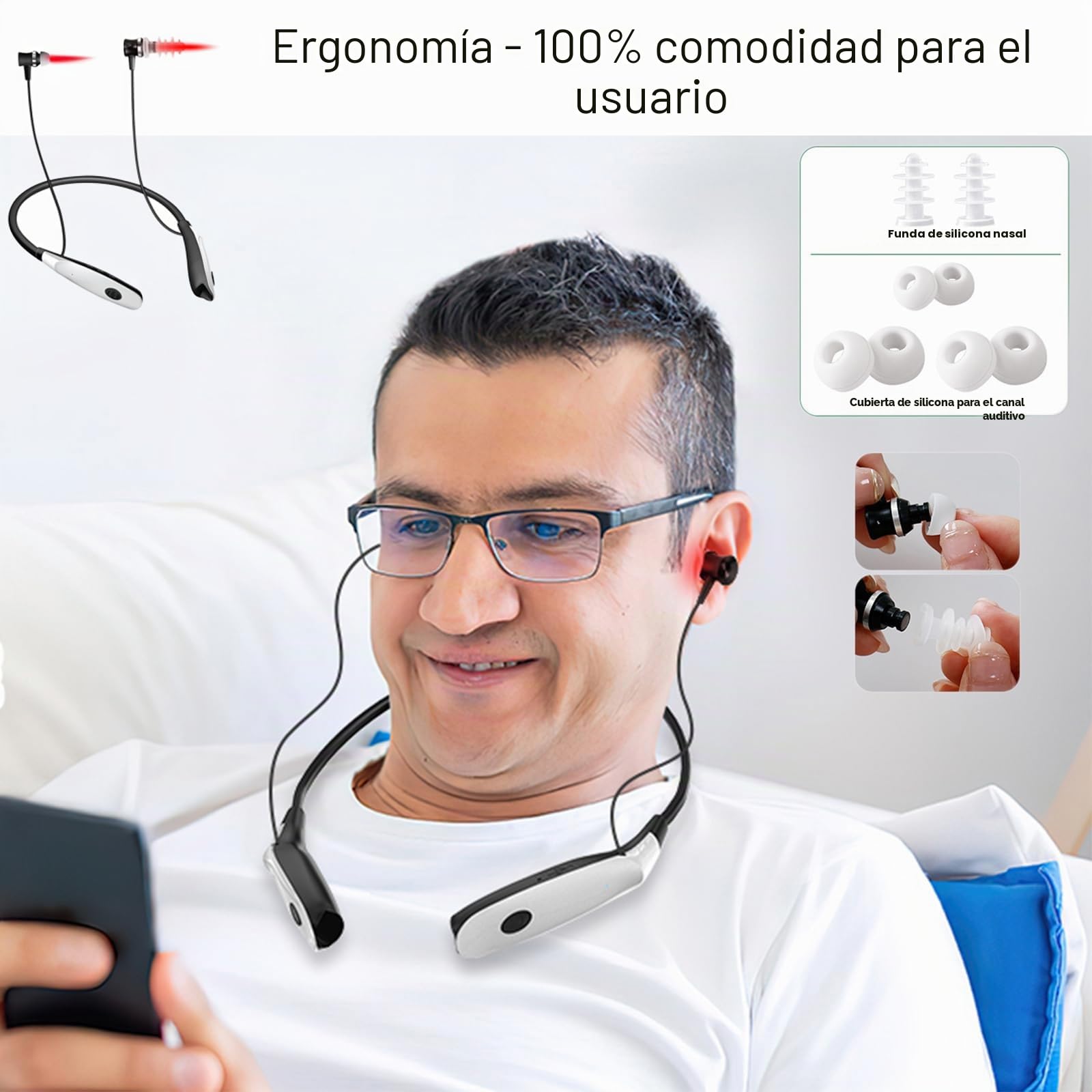Stillesse Theralight Pods Terapia + Respirelief - Dispositivo de terapia nasal (2 en 1), color rojo, tinnitus infrarrojos tapones para los oídos, tinnitus en aerosol, luz roja, tinniplug auriculares