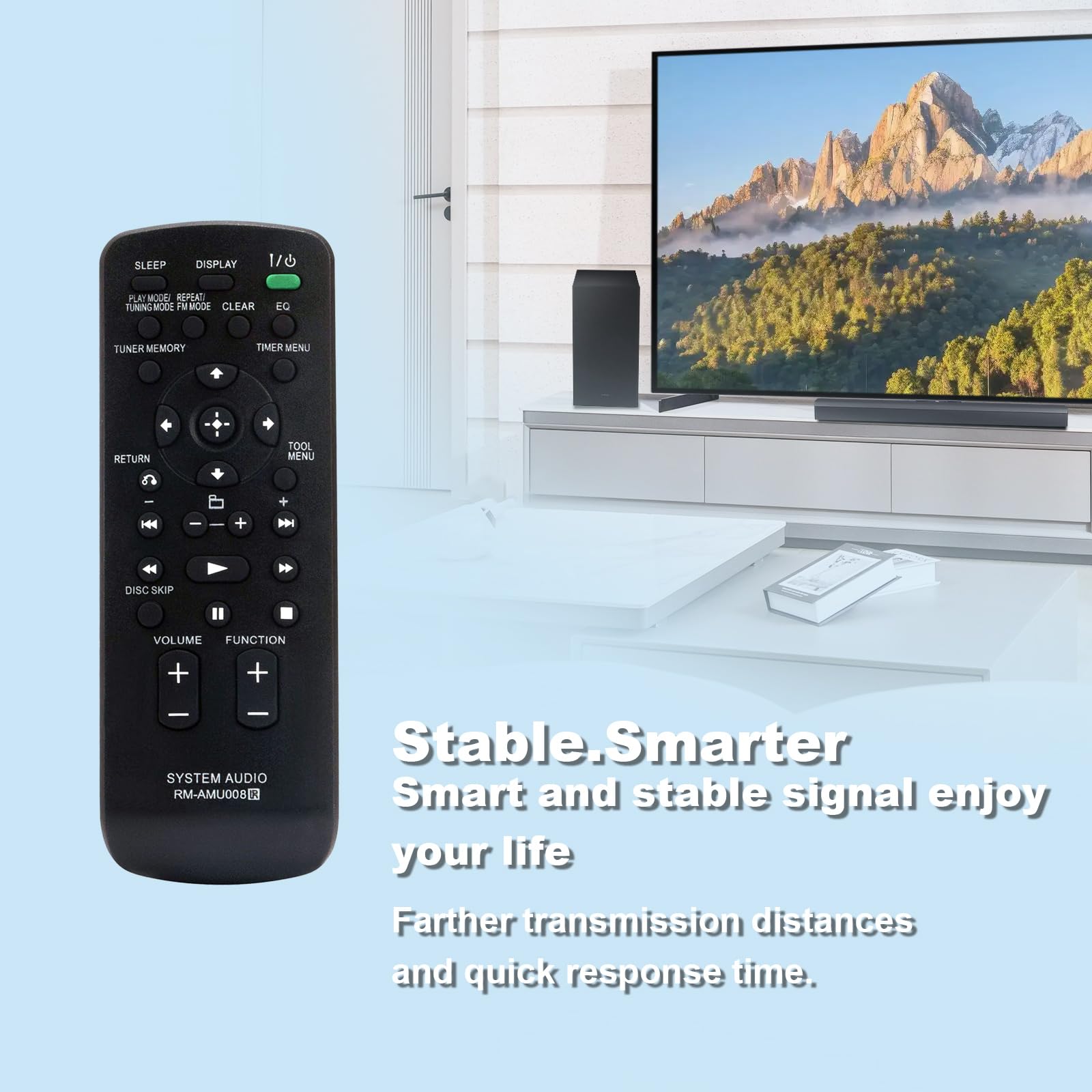 RM-AMU008 Controle remoto substituto para Sony Compact Hi-Fi