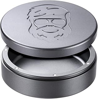 3.0inchBEIJIATE Magnetic Metal Can, Holder, Metal Container, Carved Tin with Magnetic Closure, Aluminum Container, Slim Pouch Can, zyn metal can,zyn container Storage Box Set (Grey)