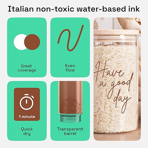 Miniatura 62 de ARTISTRO - 2 plumones de pintura acrílica blanca, punta media de 3 mm, perfectos para manualidades, proyectos de arte y más Blanco