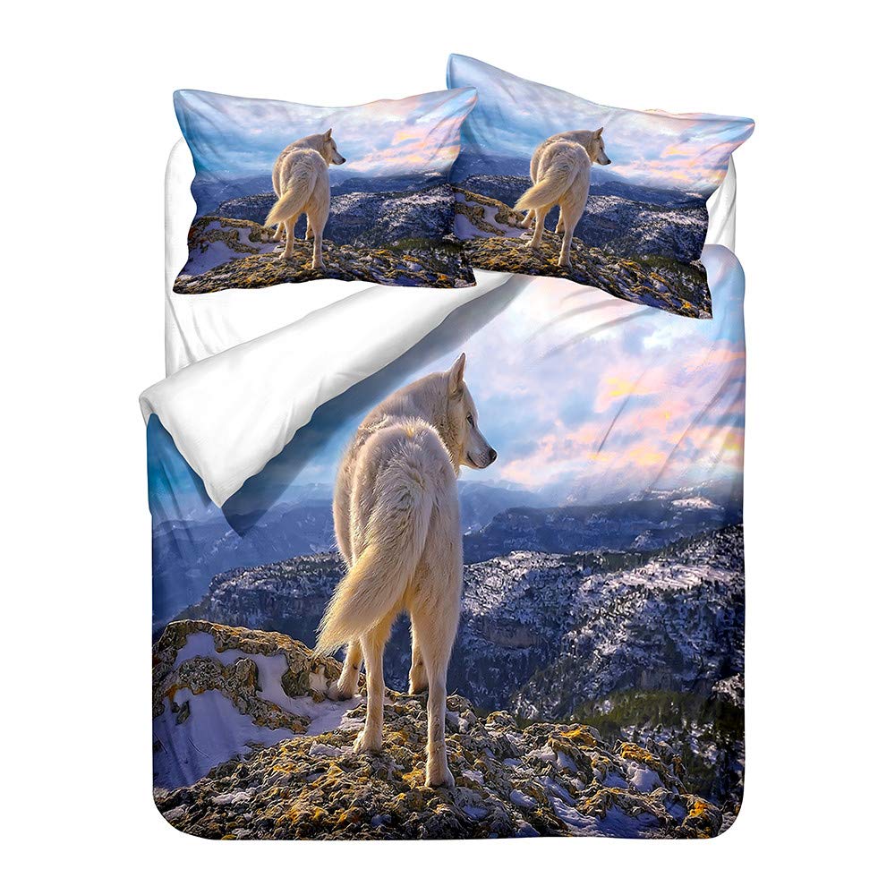 Parure de lit motif loup pour instaurer une atmosphère apaisante et sereine