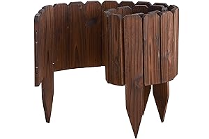 GHWIE 1 Pack Garden Fence Edging Wood Fencing