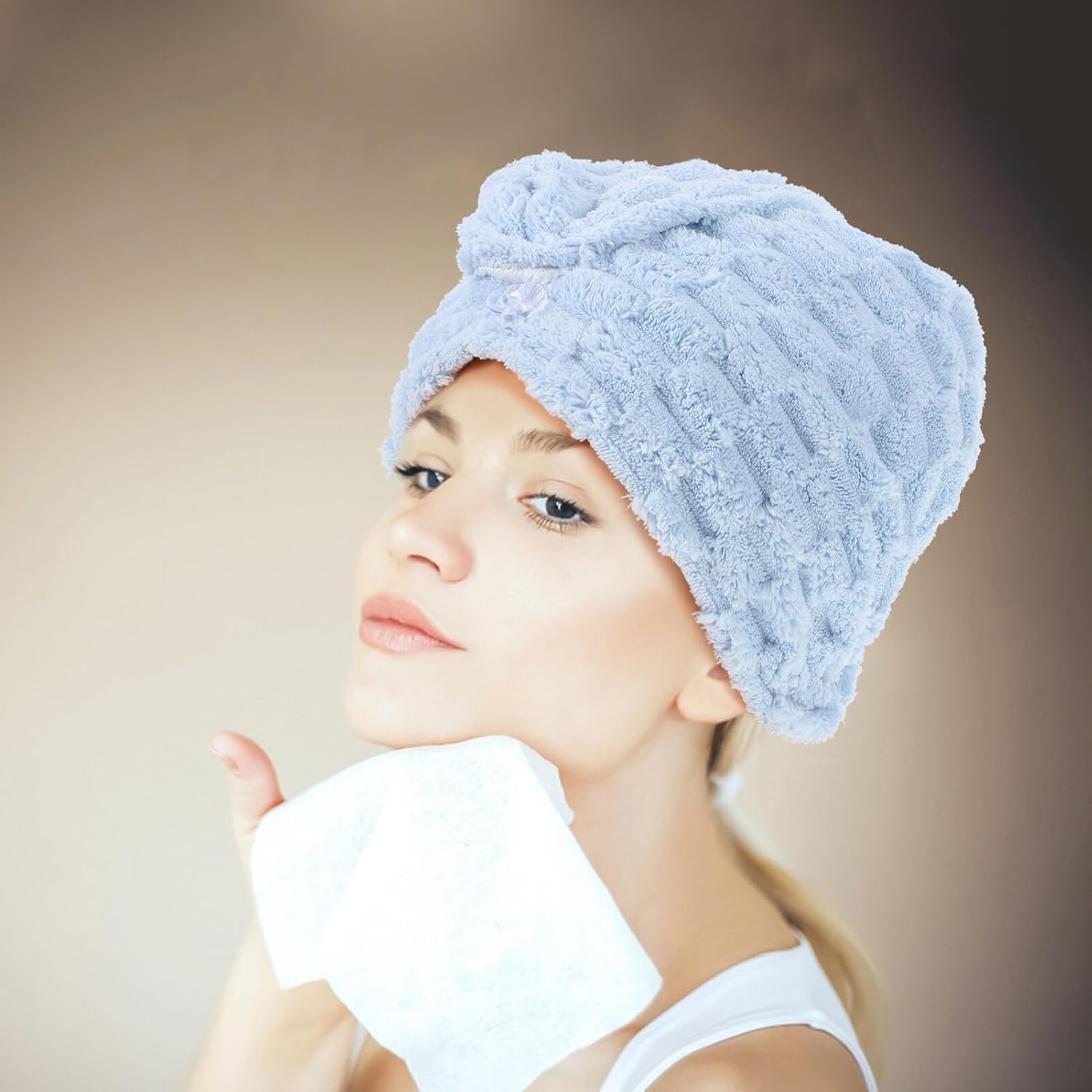 Hair Towel Wrap Soft and Absorbent Quick Dry Head Towel Bath Cap No Shedding