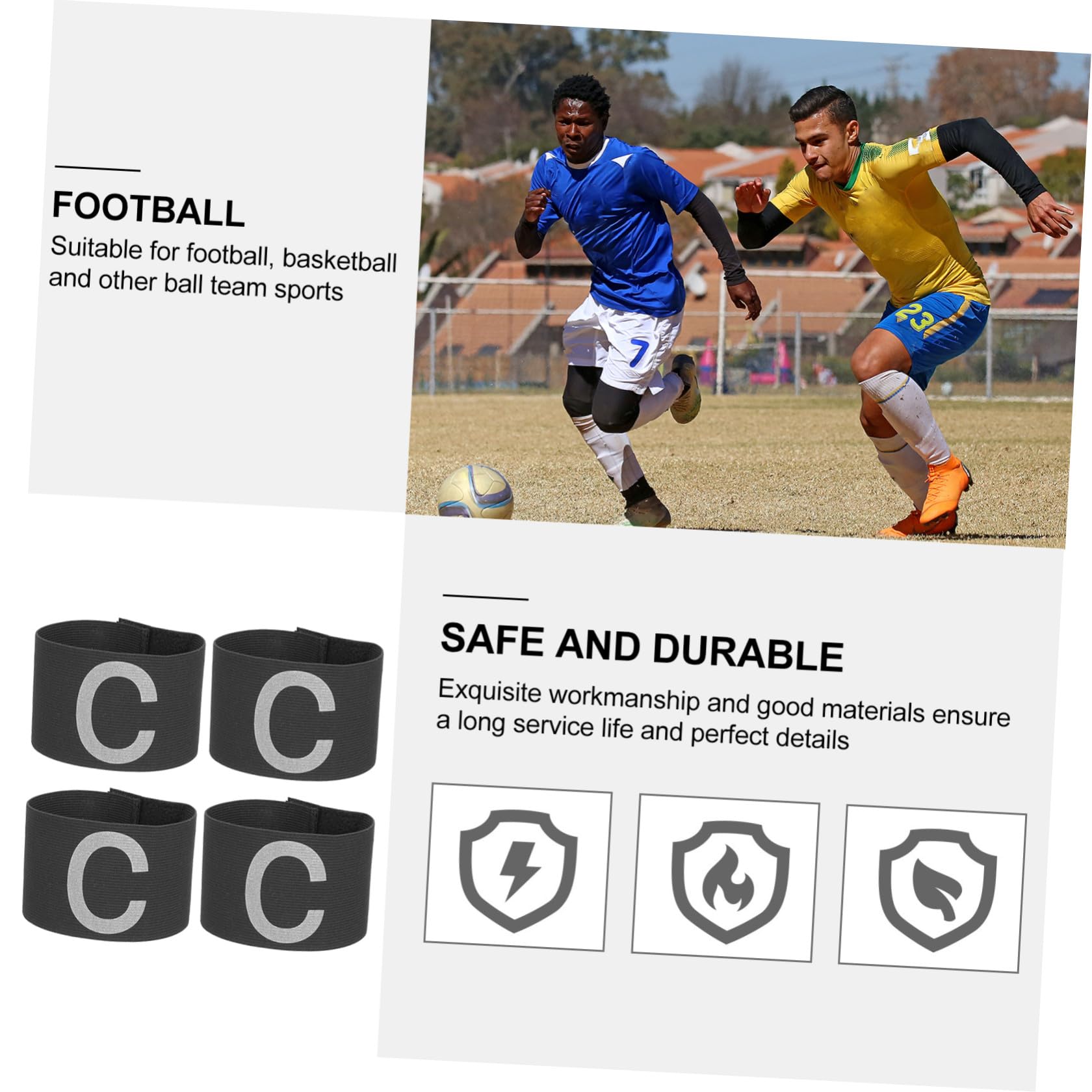 Yardwe 20pezzi Fasce Da Professionali Per Calcio Resistenti e Pratiche Accessori Per Squadre Di Calcio Armbands Convenienti Per Giocatori Di Tutte Le Età