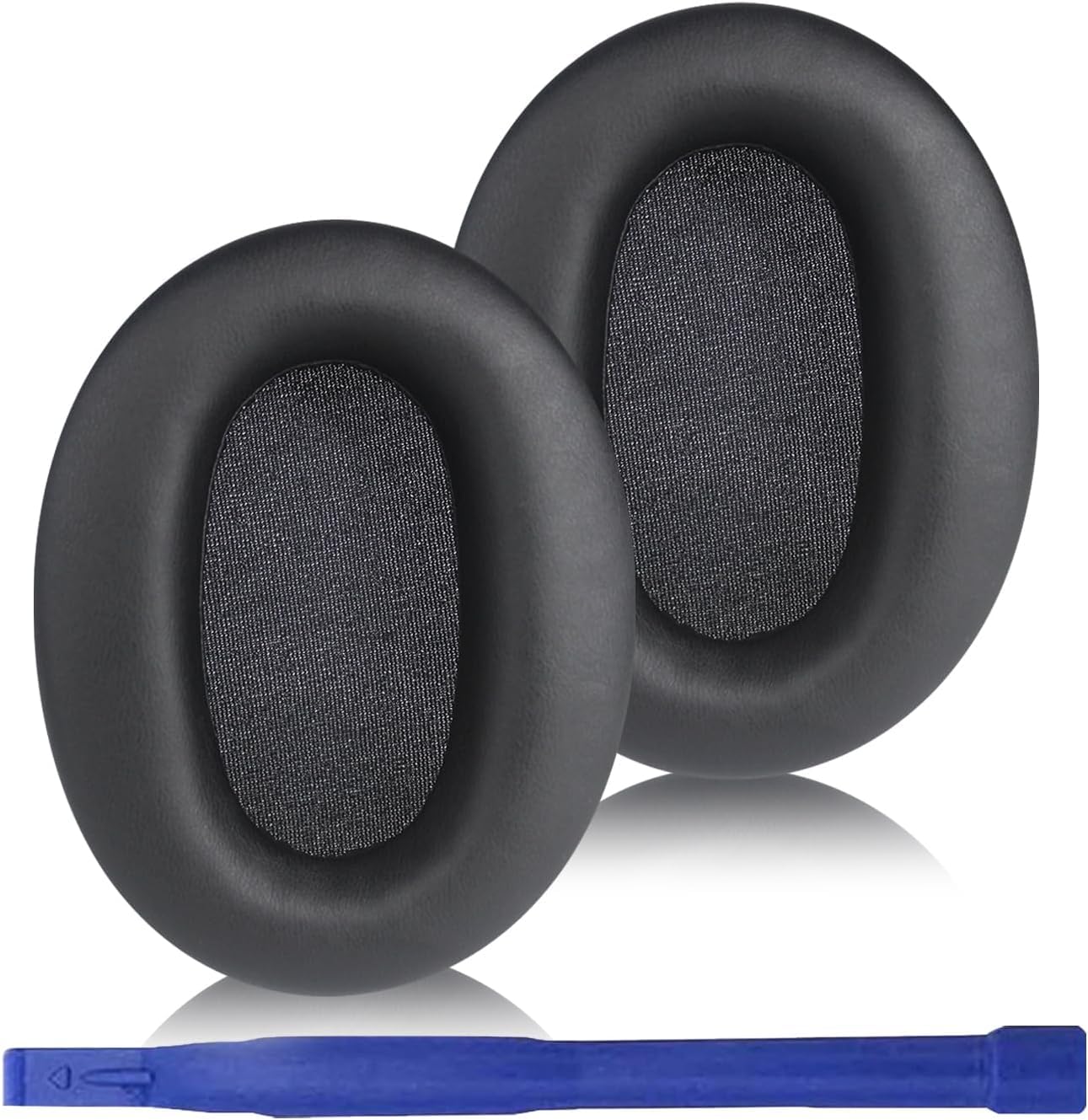 WH-CH710N 交換用イヤーパッド イヤークッション Sony WH-CH700N WH-CH710N WH-CH720N ヘッドフォン用 イヤークッション ソフトプロテインレザー付き イヤーコンフォートメモリーフォーム（卵白皮革/ブラック）