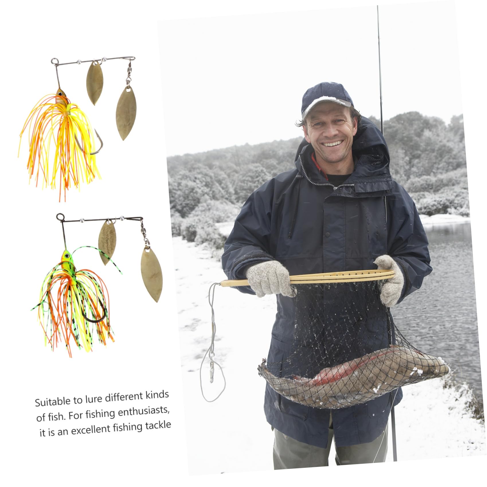 TOYANDONA Cebo Falso Señuelo De Pesca Artificial Cebos De Pesca De Colores Imitación Pesca En El Mar Señuelos De Pesca Cebos para Peces Barba Metal