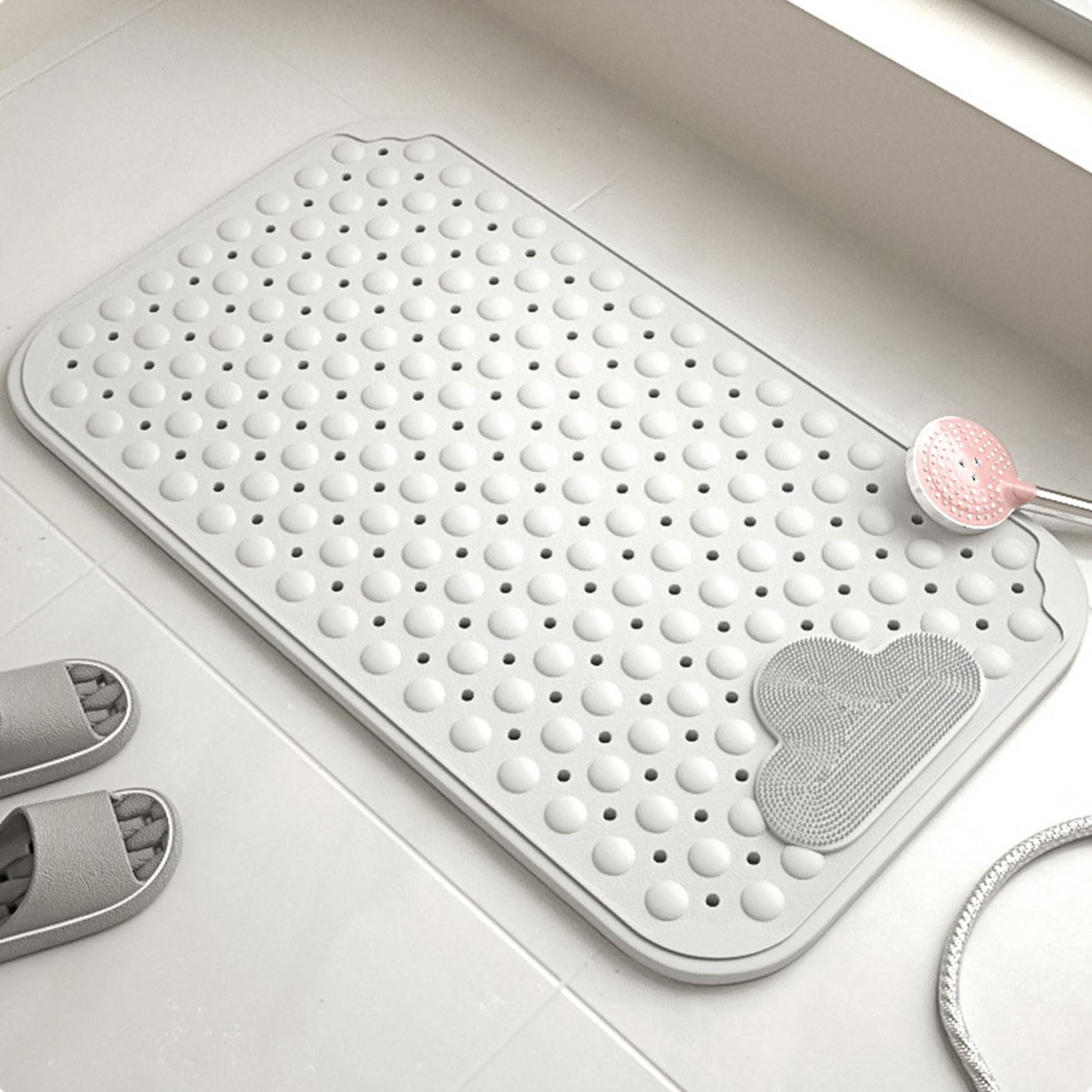 Duschmatte rutschfest - Antirutschmatte für die Dusche - Badewannenmatte - Antirutschmatte Badewanne - Extra Lange Badematte rutschfest - Badematten maschinenwaschbar 90 x 60 cm
