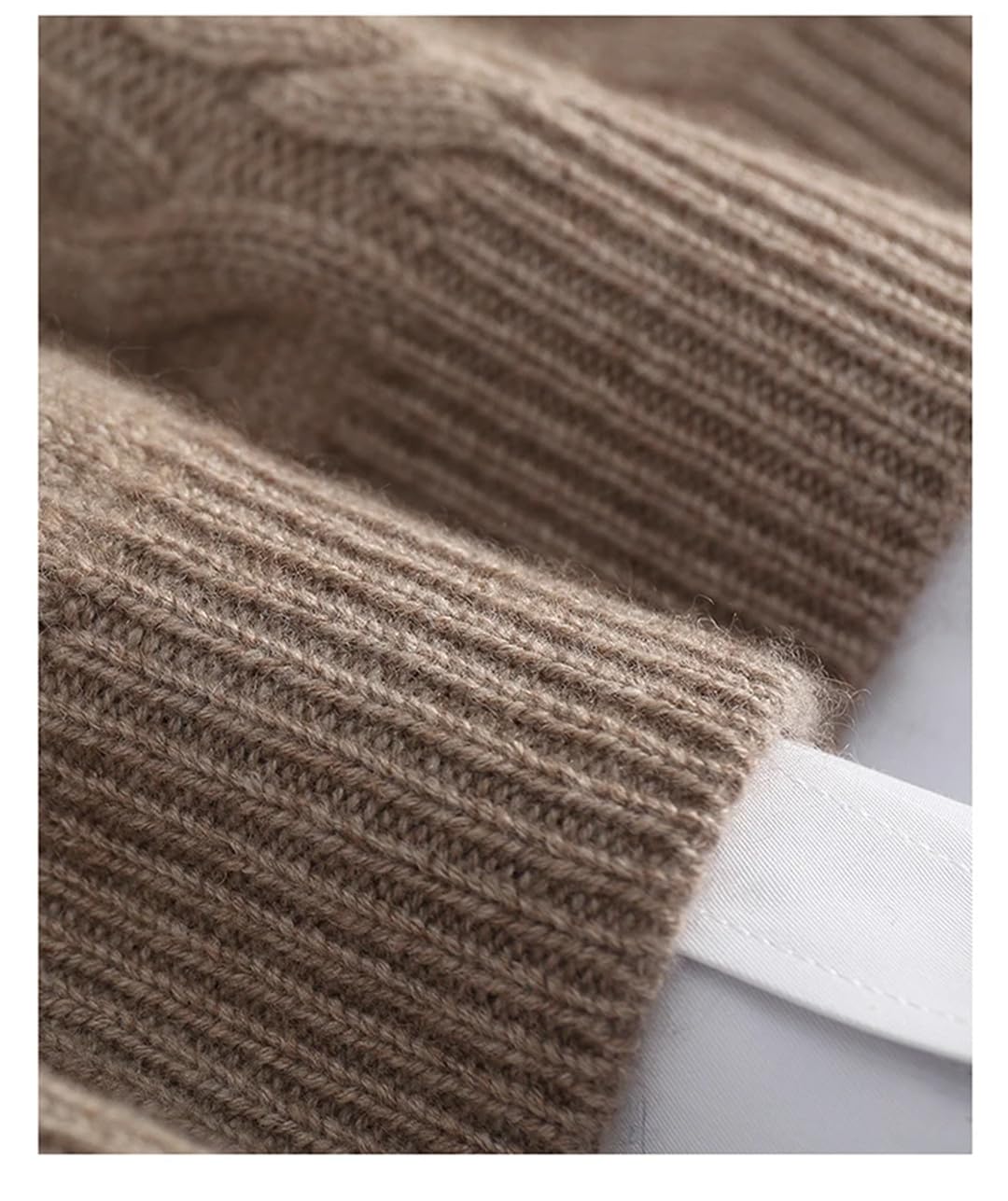 Męski sweter z kaszmiru z kozim grubym okrągłym dekoltem sweter z długim rękawem koszula w średnim wieku luźny sweter z dzianiny