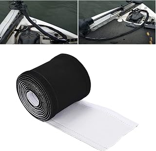 GaiRen Trolling Motor Cable Wire Organizer Sleeve Troll Sleeve Wire Cable Cover Cord Protector Wrap 10 Feet Black