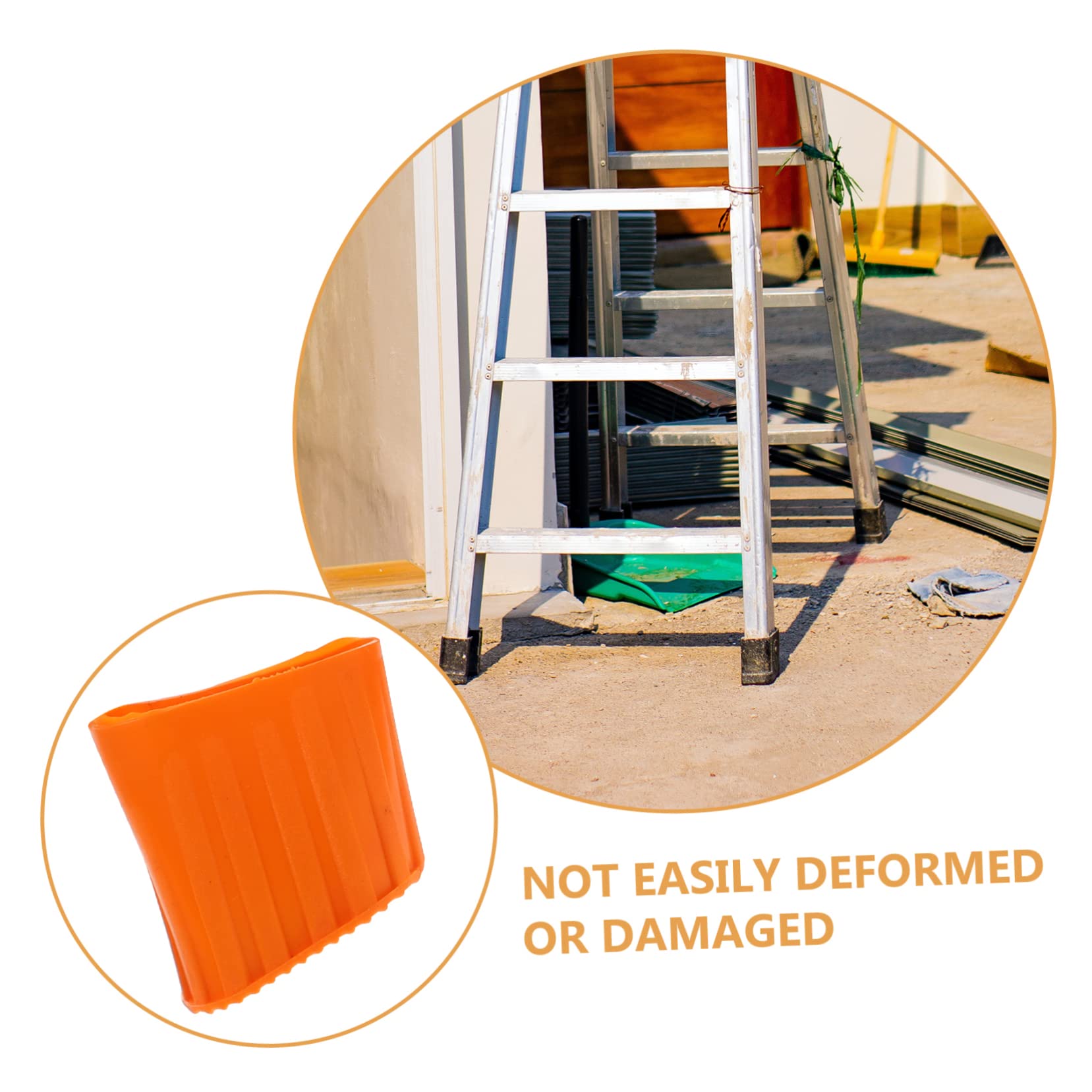 IMIKEYA 4pcs Non-Slip Ladder Foot Covers Durable Silicone Pads For Extension Ladders Noise-reducing And Floor Protecting Bumpers For Home Use