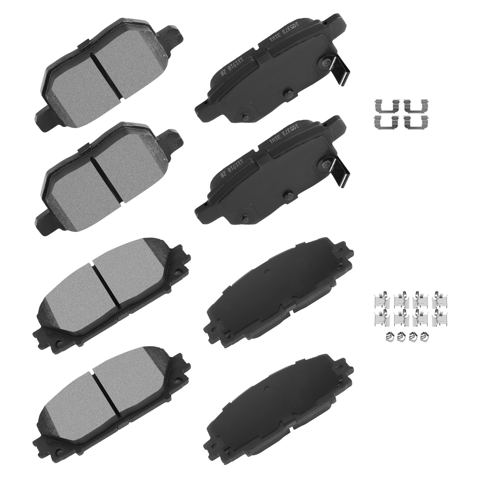 cciyu D1184 D1423 Front &amp; Rear Ceramic Brake Pads Set fit For 11-16 For Lexus CT0h,10-15 For Toyota Prius,15-18 For Toyota Prius FWD,12-15 For Toyota Prius Plug-In FWD,17 For Toyota Prius Prime FWD