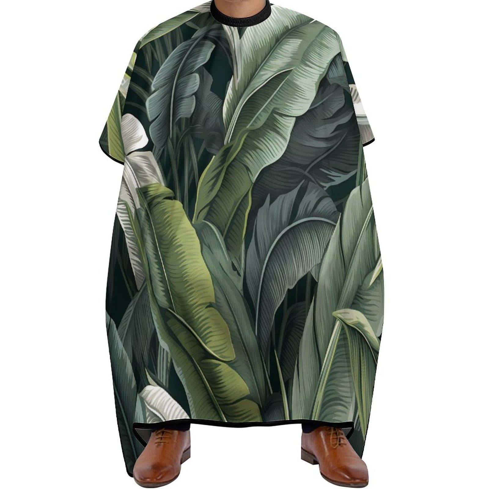 Banana Leaf Hair Cutting Cape for Men Women Waterproof Barber Cape Adjustable Salon Haircut Capes