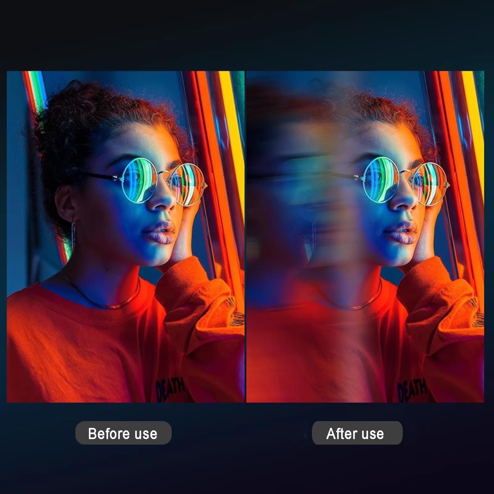 Filtro para lente de cámara portátil, filtro prismático para desenfoque de primer plano para fotografía creativa de 150 mm, filtro de efecto de desenfoque de movimiento único, efecto especial para gra