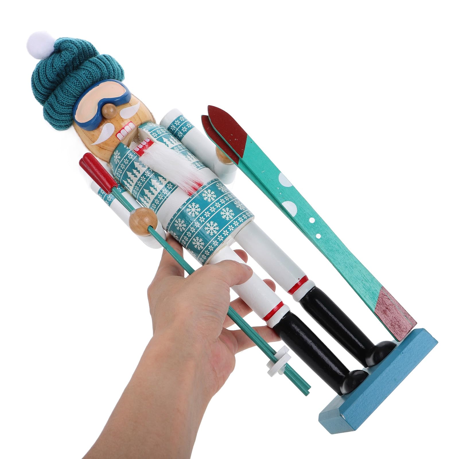 Ciieeo Decoración Navideña De Madera Marioneta Papá Noel para Fiesta Adorno Festivo para Interiores Y Exteriores Estilo Adorable Y Duradero para Jardines Y Salones