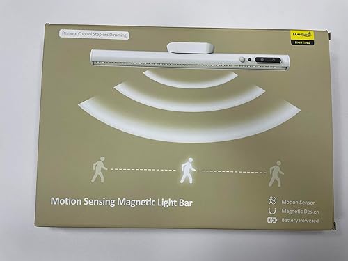 Miniatura 7 de bravzurg Tira de luces de pared que funcionan con pilas, barra de luz LED con sensor de movimiento para interiores, iluminación magnética recargable