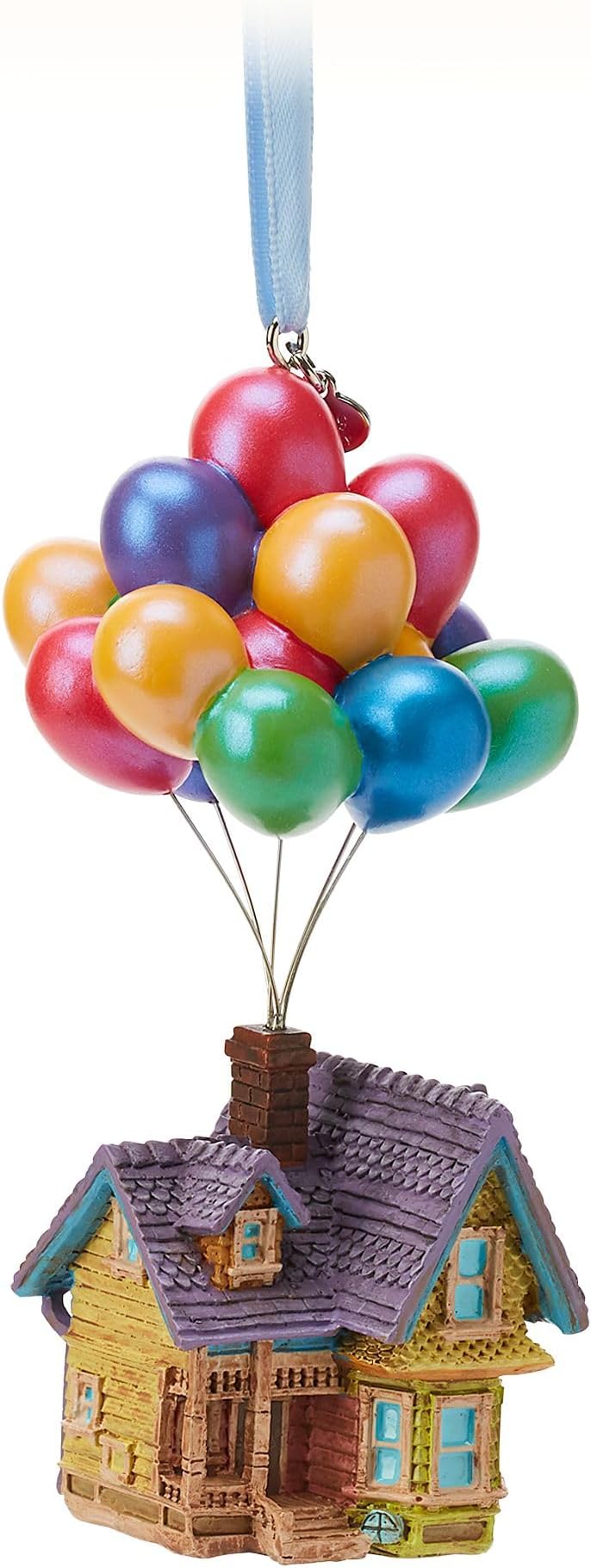 Official Up House Ornament, 11cm/4”, Pixar's Holiday Home Décor Features Carl's House with Balloons, Fully Sculpted Multicoloured Hanging Festive Decoration