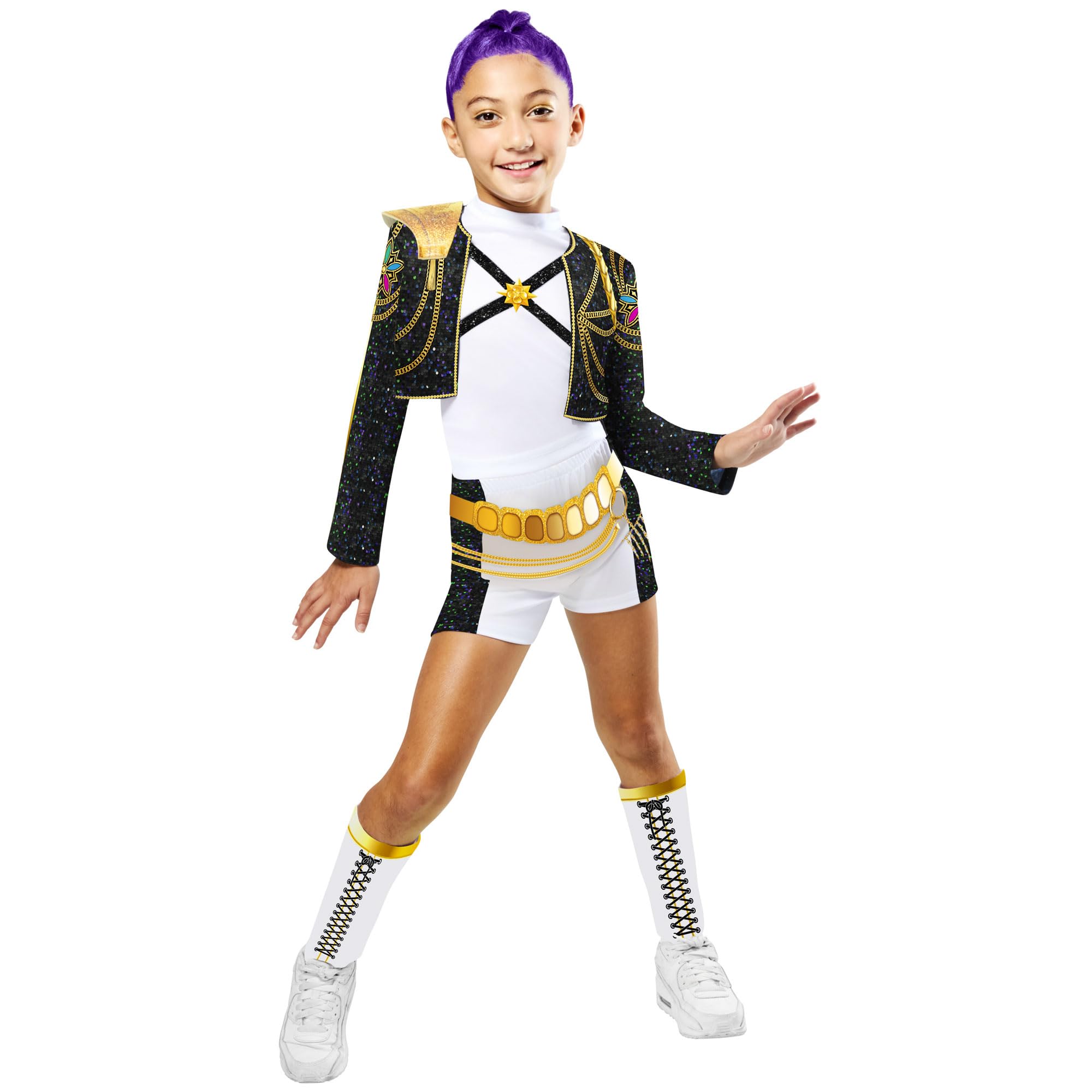 Rubies Offizielles Netflix K-Pop Demon Hunters Rumi Gold Deluxe Kinderkostüm, Verkleidung für Kinder