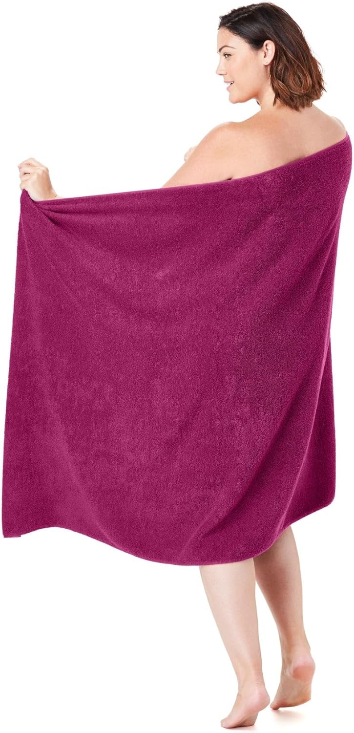 BrylaneHome BH Studio XXL Bath Sheet - Raspberry