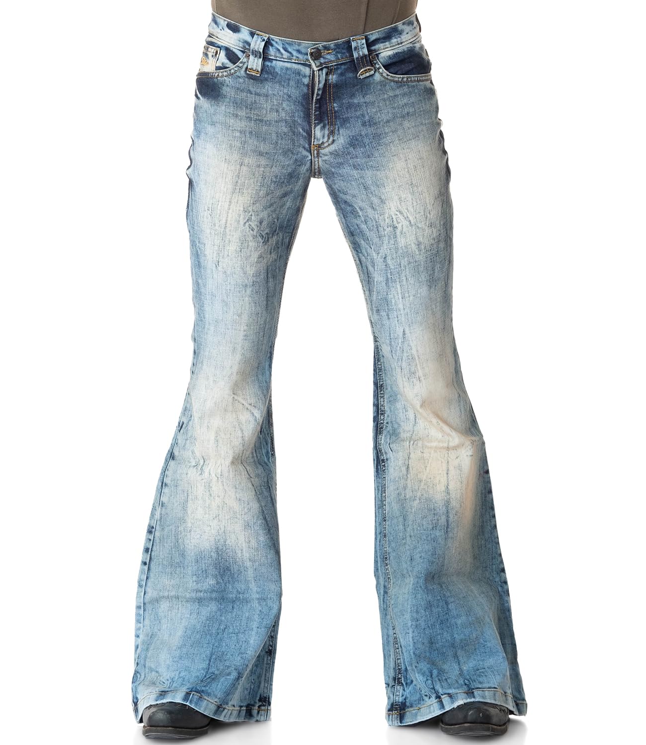 Comycom Men's Bandit Flared Jeans in Used Look - Vintage Flared