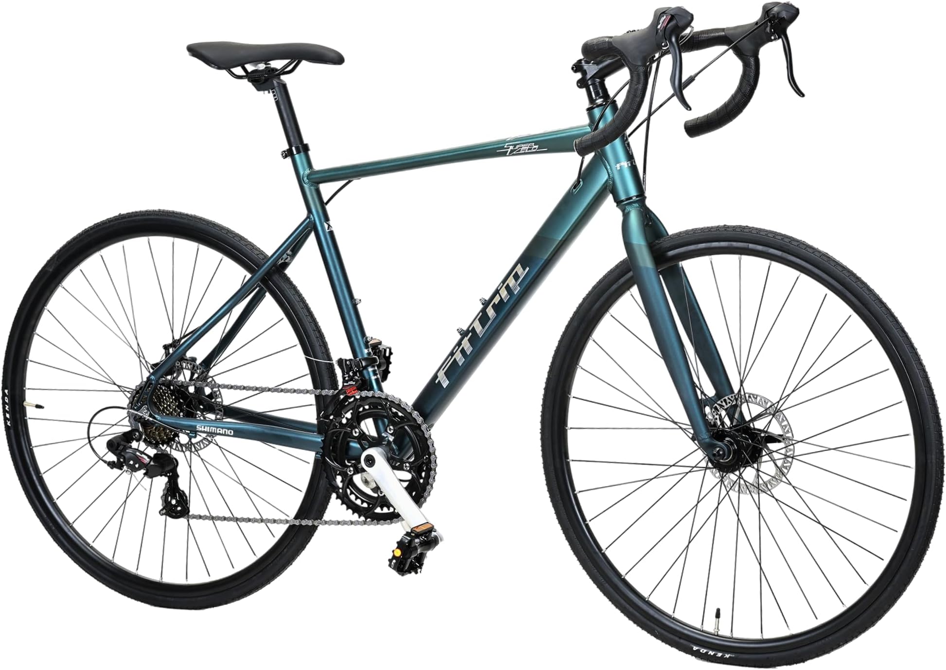 Super Velo Roadbike | Al Alloy 6061 Frame & Fork w/ICR | 2x7 Full Shimano Gearset | Zoom Disk Brakes | KMC Chain | 700x25c Kenda Tyres | Cycle for Men & Women