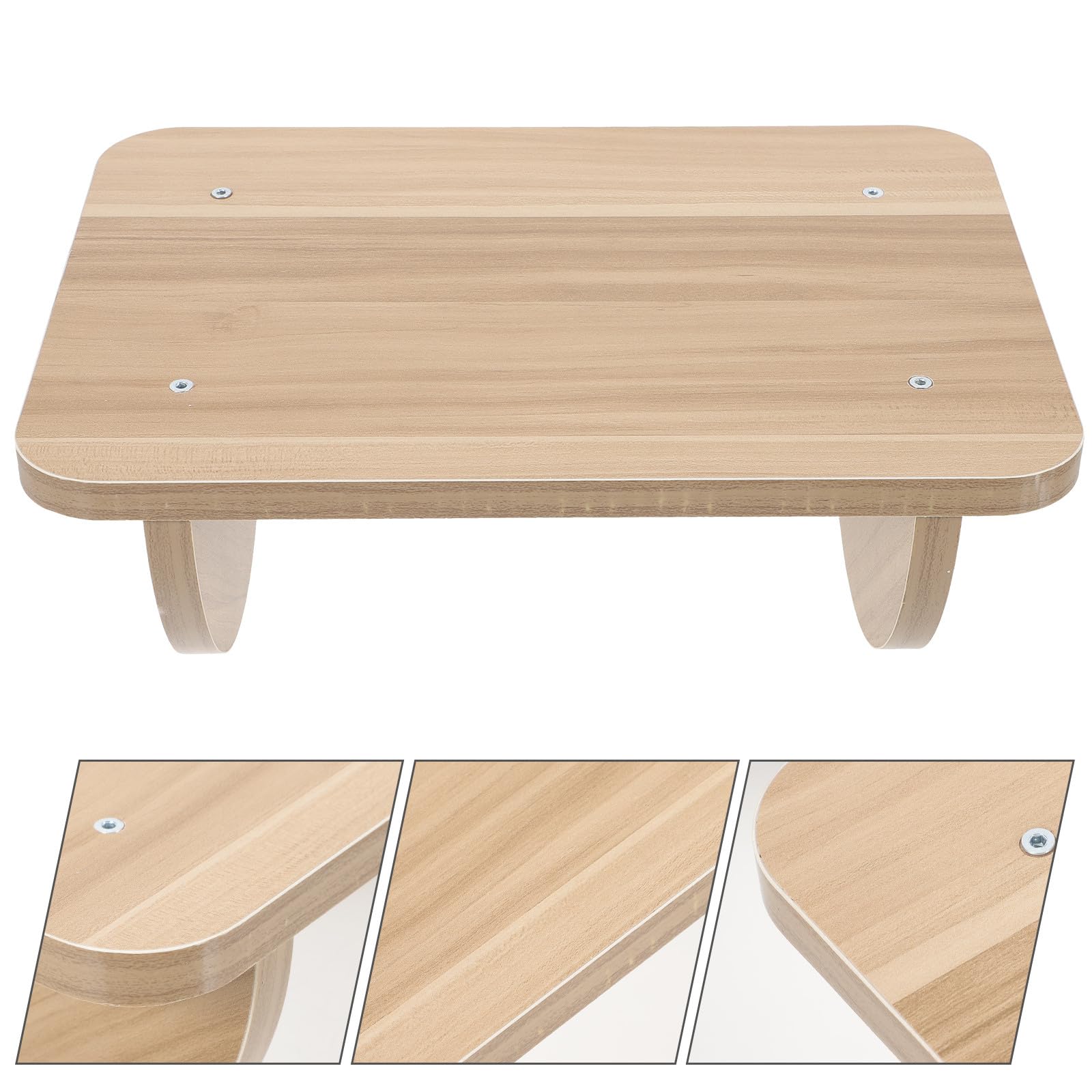 Reposapiés Color Aleatorio de Madera para Oficina Debajo del Escritorio Textura Confiable y Flexibilidad, Taburete Simple Adecuado para Hogar y Trabajo