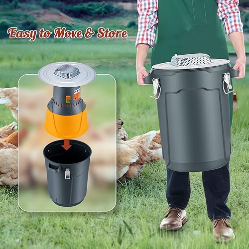 Miniatura 5 de LANUEVA Electric Corn Grinder, Grain Mill Grinder with 5 Sieves, 1300W Continuous Grinding Machine for Dry Corn Grain Farm Feed, Molino de Maiz,