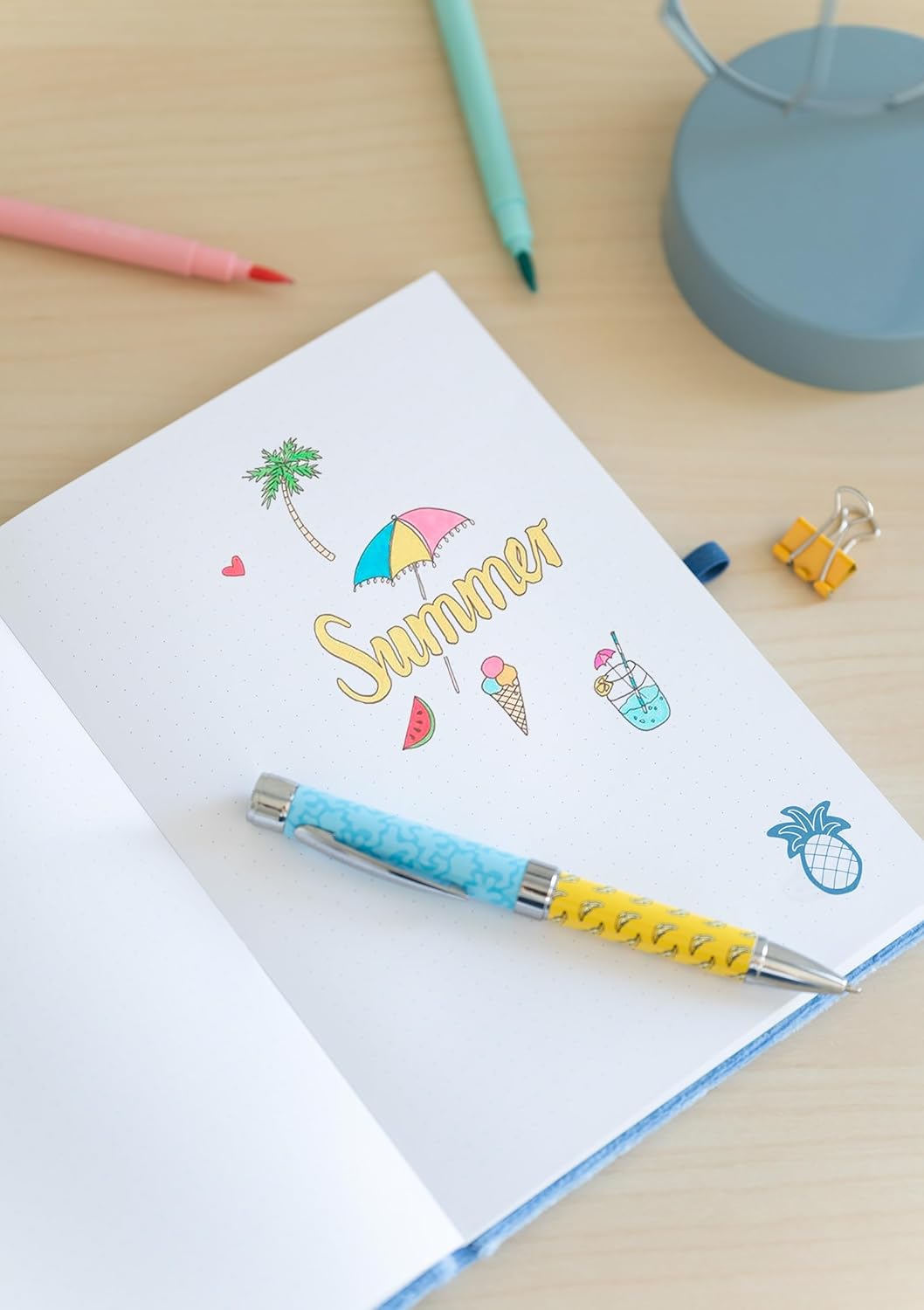 Grupo Erik Disney Stitch A5 Notebook Plush Cover with Projector Pen | Dotted Notebook A5 | Stitch Gifts | Notebooks A5 | Notepads A5 | A5 Notepad | Sketchbook A5 | Dotted Journal