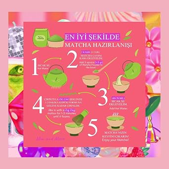 Mim and More High Vibes Only Matcha - Gül ve Şeftali Aromalı Matcha, 25 Gr