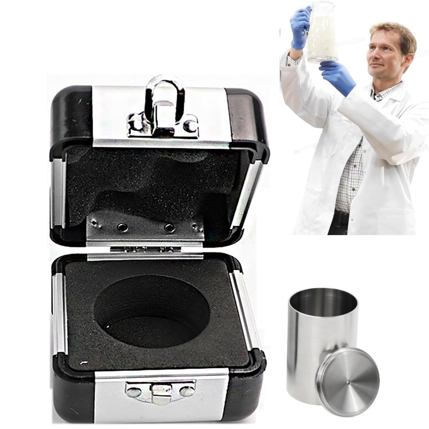 Becher zur Bestimmung des spezifischen Gewichts von Beschichtungen, 50 ml Pyknometer zur Bestimmung der Farbdichte, Flüssigkeitshydrometer, zur Bestimmung des spezifischen Gewichts von Farbe und ähn