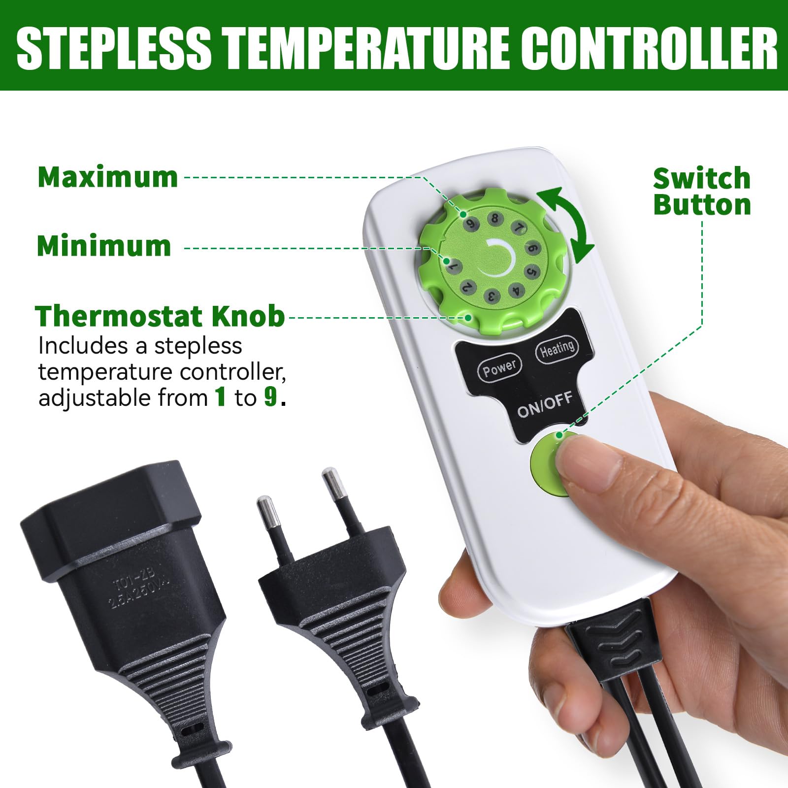 Wärmeplatte Küken mit Temperaturregler 30x40cm Heizplatte Küken Wärmelampe Temperatur Einstellbar für Küken Aufzucht