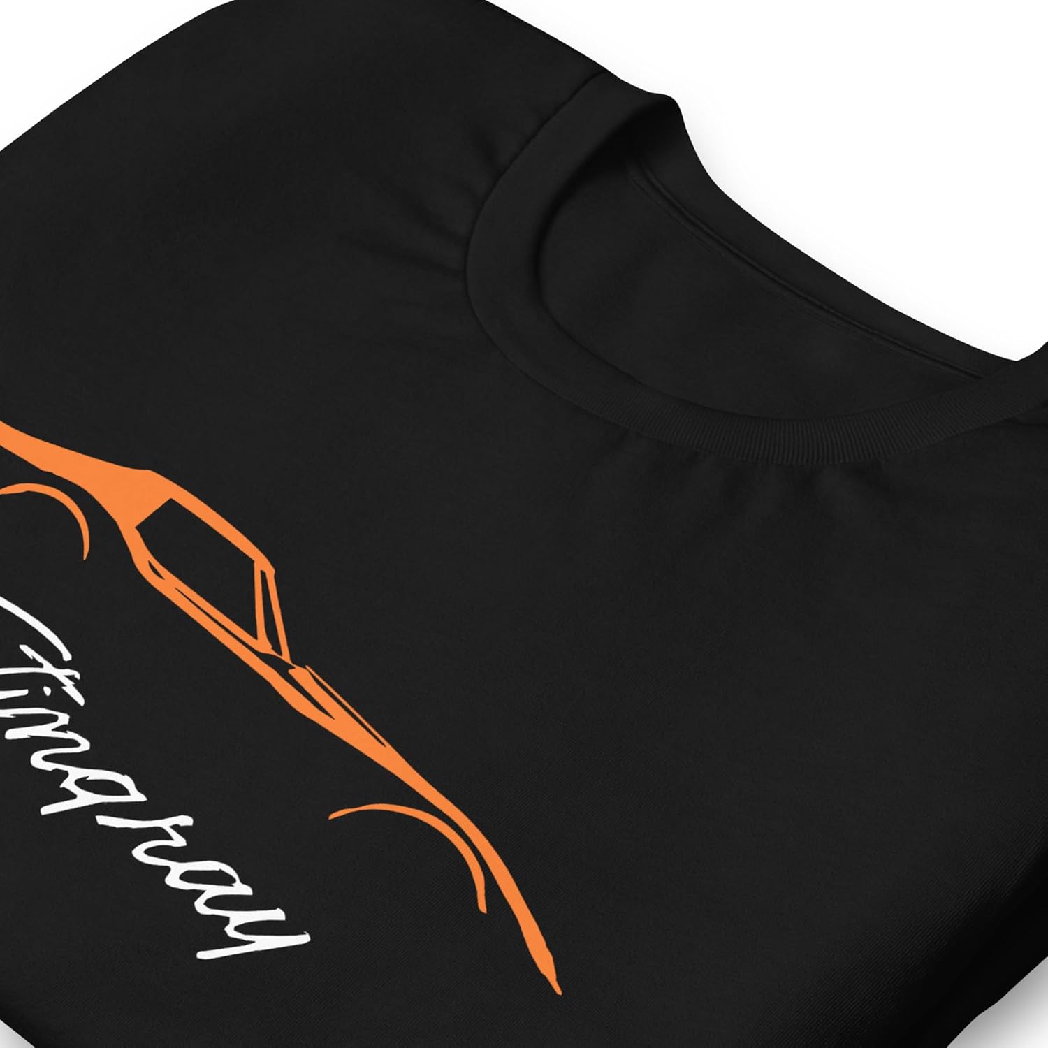 C3 Sports Car Stingray Orange Outline Silhouette 3rd Gen Vette Drivers Chevy Classic Car Owners Graphic T-Shirt